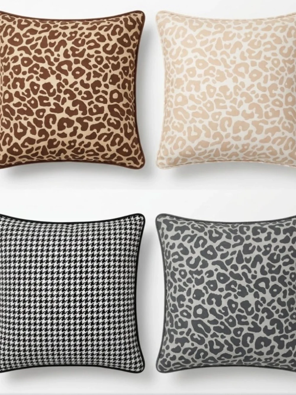 Luxury Cream/ light brown colour cheetah print pillow covers 18’BeyondTapestry